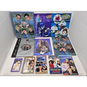 BACKSTREET BOYS MILLENNIUM FOLDERS BOOKS NOTEPADS 11 PIECE LOT W/ BOX VINTAGE